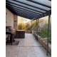 Pergola przyścienna regulowana 3,05x4,36m z aluminium w kolorze szaro-antracytowym - X-METAL