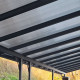 Pergola przyścienna regulowana 3,05x4,36m z aluminium w kolorze szaro-antracytowym - X-METAL