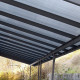 Pergola przyścienna regulowana 3,05x4,36m z aluminium w kolorze szaro-antracytowym - X-METAL
