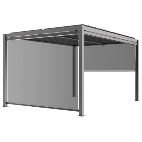 Roleta boczna jasnoszara 270 cm do bioklimatycznej pergoli aluminiowej X-METAL