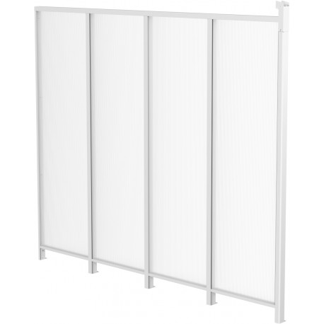 Panel boczny z aluminium i poliwęglanu 4mm do zadaszenia tarasowego biały 3m X-METAL