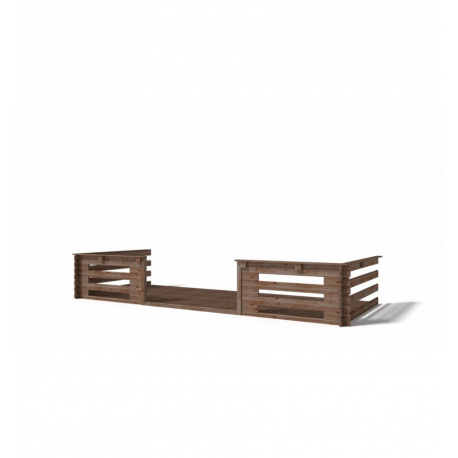 Weranda w kolorze brązowym 506x212cm do domku ogrodowego marki Altanka