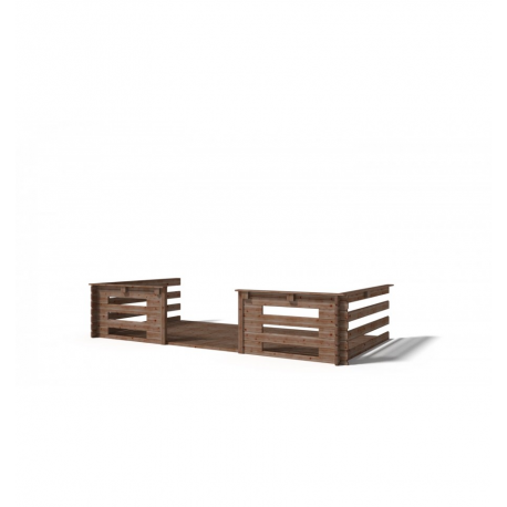Weranda w kolorze brązowym 406x212cm do domku ogrodowego marki Altanka