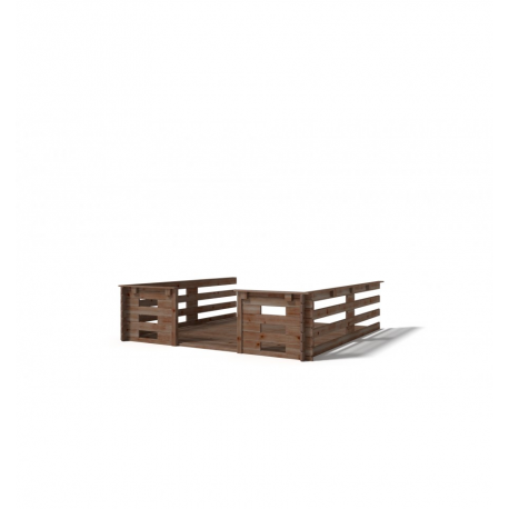 Weranda w kolorze brązowym 306x312cm do domku ogrodowego marki Altanka