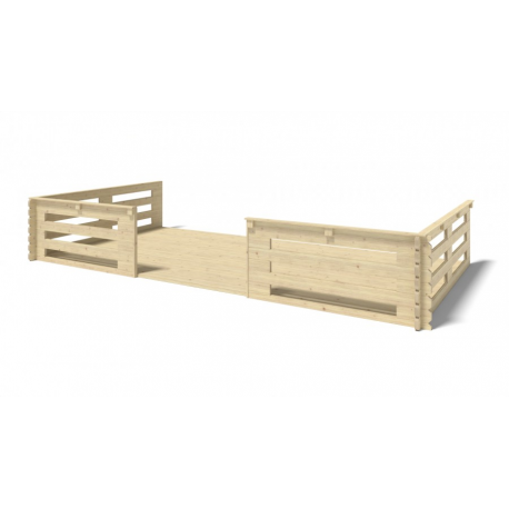 Weranda nieimpregnowana 608x314cm do domku ogrodowego marki Altanka