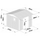 Metalowy domek narzędziowy ROKA 2,7x2,7 m stal galwanizowana + zestaw kotw X-Metal