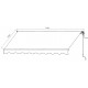 Markiza elektryczna 350x250cm EASY beżowa - X-METAL