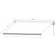 Markiza korbowa 395x300 cm DECO antracytowa - X-METAL 