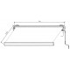 Markiza elektryczna 300x250cm LUXO beżowa - X-METAL