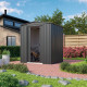 Domek ogrodowy ze stali 2,46 m² Dream antracytowy - Globel