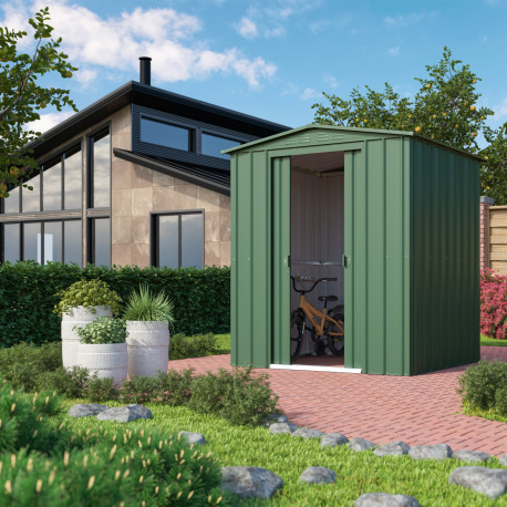 Domek ogrodowy ze stali 2,46 m² Dream zielony - Globel