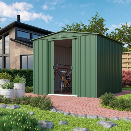 Domek ogrodowy ze stali 5,55 m² Dream zielony - Globel