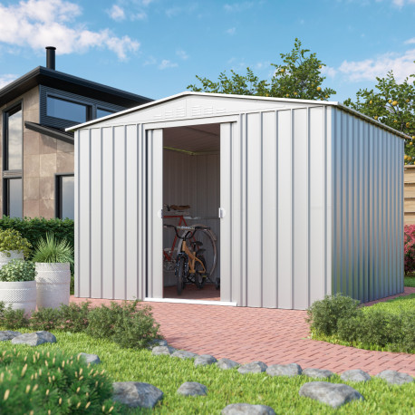 Domek ogrodowy ze stali 6,99 m² Dream szary metalik - Globel