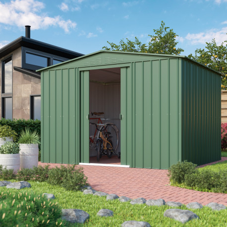 Domek ogrodowy ze stali 8,82 m² Dream zielony - Globel