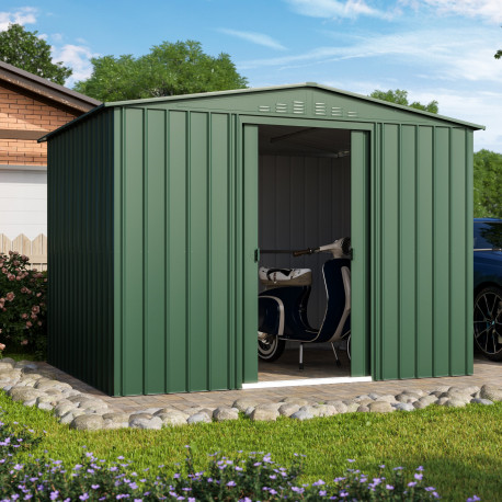Domek ogrodowy ze stali 6,99 m² Tower zielony - Globel