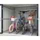 Metalowa wiata na 4 rowery Family 2x1,9m antracytowa - Globel