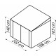 Metalowa wiata na 4 rowery Family 2x1,9m antracytowa - Globel