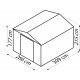 Domek ogrodowy ze stali ocynkowanej 8,22m²- imitacja drewna Frankfurt 2- Pergart