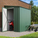 Domek ogrodowy przyścienny z metalu Lean To 2,46 m² zielony - Globel 