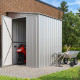Domek ogrodowy przyścienny z metalu Lean To 2,46 m² szary metalik - Globel 
