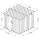 Metalowa wiata na rowery 1,9x1,9m antracytowa + zestaw kotw mocujących - X-METAL