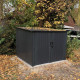 Metalowa wiata na rowery 1,9x1,9m antracytowa + zestaw kotw mocujących - X-METAL