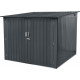Metalowa wiata na rowery 1,9x1,9m antracytowa + zestaw kotw mocujących - X-METAL