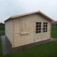 Domek ogrodowy 400x400cm z drewna nieimpregnowanego podwójne drzwi z PLEKSI marki Altanka