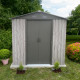 Metalowy domek narzędziowy WoodTouch 1,8x1,2 m beżowy - imitacja drewna + zestaw kotw X-METAL