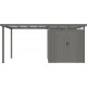 Ocynkowana wiata stalowa w kolorze szarym 275x230cm do domku KOSTO 5,29m² lub 6,76m² - X-METAL