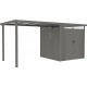 Ocynkowana wiata stalowa w kolorze szarym 275x230cm do domku KOSTO 5,29m² lub 6,76m² - X-METAL