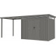 Ocynkowana wiata stalowa w kolorze szarym 275x230cm do domku KOSTO 5,29m² lub 6,76m² - X-METAL