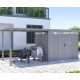 Ocynkowana wiata stalowa w kolorze szarym 275x230cm do domku KOSTO 5,29m² lub 6,76m² - X-METAL