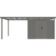 Ocynkowana wiata stalowa w kolorze szarym 275x294cm do domku KOSTO 8,64m² - X-METAL