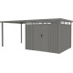Ocynkowana wiata stalowa w kolorze szarym 275x294cm do domku KOSTO 8,64m² - X-METAL