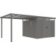 Ocynkowana wiata stalowa w kolorze szarym 275x294cm do domku KOSTO 8,64m² - X-METAL
