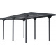 Wiata garażowa z płaskim dachem 2,8x5,5 m antracytowa - X-METAL