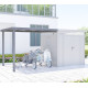 Ocynkowana wiata stalowa w kolorze szarym 275x230cm do domku KOSTO 5,29m² lub 6,76m² - X-METAL