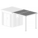 Ocynkowana wiata stalowa w kolorze szarym 275x230cm do domku KOSTO 5,29m² lub 6,76m² - X-METAL