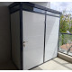 Domek ogrodowy modułowy z czarnymi profilami 2x1 m + podstawa - Everbox