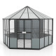 Woliera w kolorze czarnym 9 m² z aluminium i poliwęglanu 6 mm Circus - Vitavia