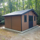 Domek ogrodowy z drewna kompozytowego 28 mm brązowy 498x386 cm PREMIUM - WoodLife Garden