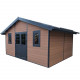 Domek ogrodowy z drewna kompozytowego 28 mm brązowy 498x386 cm PREMIUM - WoodLife Garden