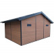 Domek ogrodowy z drewna kompozytowego 28 mm brązowy 498x386 cm PREMIUM - WoodLife Garden