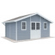 Domek ogrodowy z drewna kompozytowego 28 mm jasnoszary 498x386 cm PREMIUM - WoodLife Garden