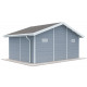 Domek ogrodowy z drewna kompozytowego 28 mm jasnoszary 498x386 cm PREMIUM - WoodLife Garden