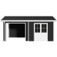 Domek ogrodowy + taras z drewna kompozytowego 28 mm antracytowy 15 m² PREMIUM - Woodlife Garden