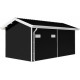 Domek ogrodowy + taras z drewna kompozytowego 28 mm antracytowy 15 m² PREMIUM - Woodlife Garden