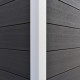 Domek ogrodowy + taras z drewna kompozytowego 28 mm antracytowy 15 m² PREMIUM - Woodlife Garden