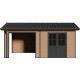 Domek ogrodowy + taras z drewna kompozytowego 28 mm o wyglądzie drewna 15 m² PREMIUM - Woodlife Garden